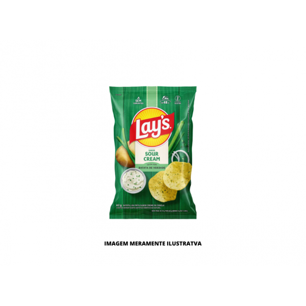 SALGADINHO - ELMA CHIPS - 62g LAYS SOUR CREAM